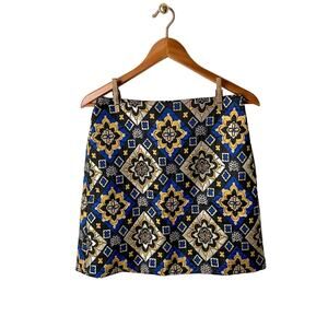 Loft Metallic Print Skirt Size 2